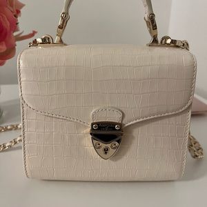 Mayfair Mini bag in Ivory Patent Croc